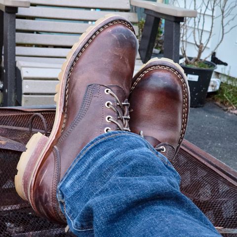 Nicks Urban Logger in Horween Natural Chromexcel