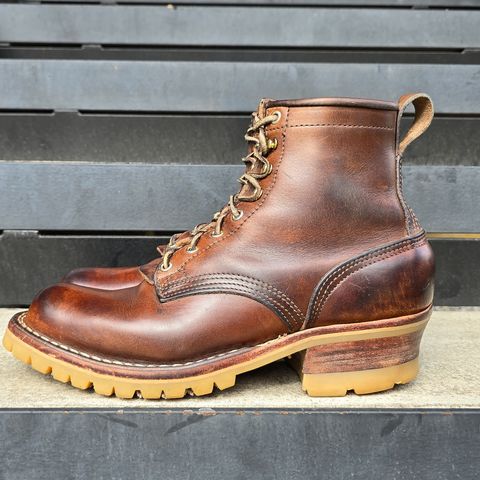 Nicks Urban Logger in Horween Natural Chromexcel