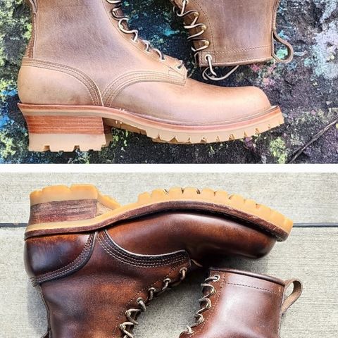 Nicks Urban Logger in Horween Natural Chromexcel
