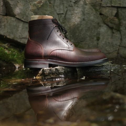 Caswell Lisbon in Gallun Overdyed Cognac Horsebutt