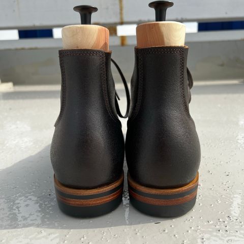 XBXS Derby Boots in Horween Dark Brown Waxed Flesh