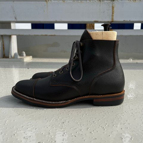 XBXS Derby Boots in Horween Dark Brown Waxed Flesh