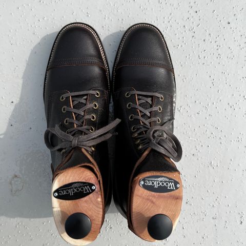 XBXS Derby Boots in Horween Dark Brown Waxed Flesh