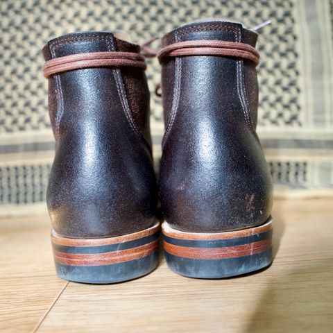 XBXS Derby Boots in Horween Dark Brown Waxed Flesh