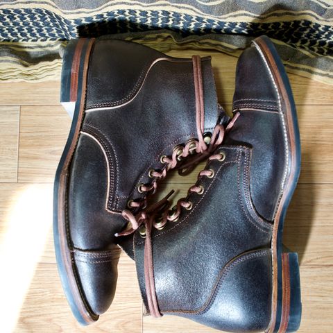 XBXS Derby Boots in Horween Dark Brown Waxed Flesh