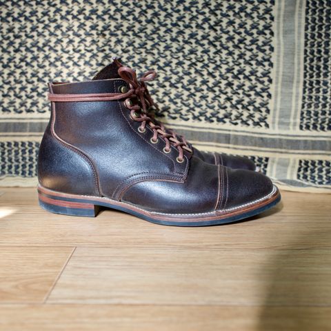 XBXS Derby Boots in Horween Dark Brown Waxed Flesh