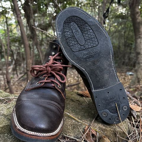 XBXS Derby Boots in Horween Dark Brown Waxed Flesh