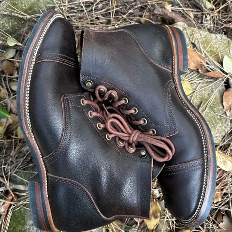 XBXS Derby Boots in Horween Dark Brown Waxed Flesh
