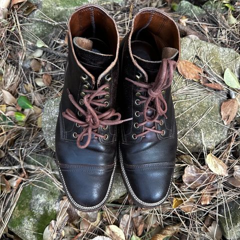 XBXS Derby Boots in Horween Dark Brown Waxed Flesh