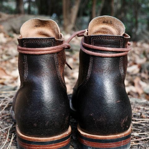 XBXS Derby Boots in Horween Dark Brown Waxed Flesh