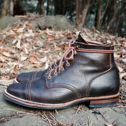 XBXS Derby Boots in Horween Dark Brown Waxed Flesh