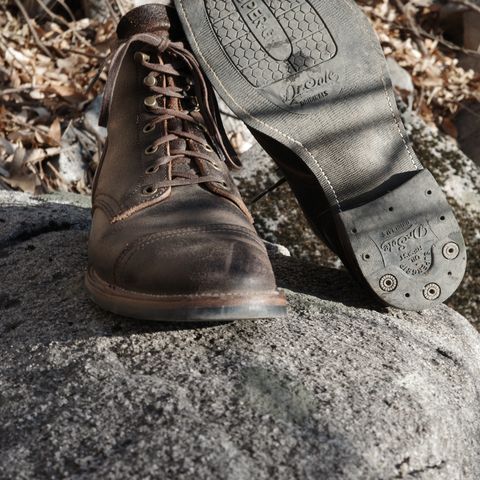 XBXS Derby Boots in Horween Dark Brown Waxed Flesh