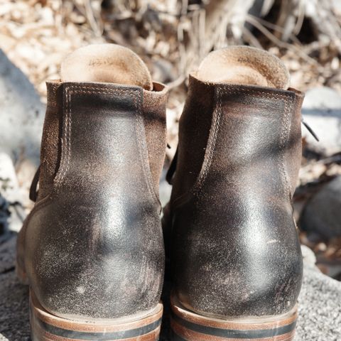 XBXS Derby Boots in Horween Dark Brown Waxed Flesh