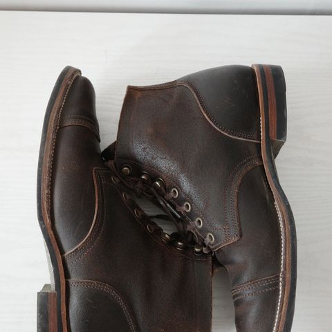 XBXS Derby Boots in Horween Dark Brown Waxed Flesh