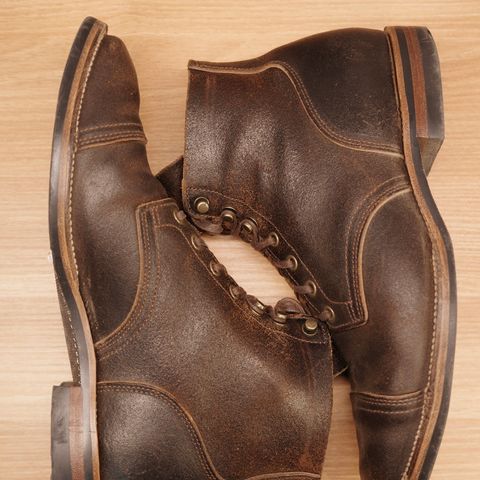 XBXS Derby Boots in Horween Dark Brown Waxed Flesh