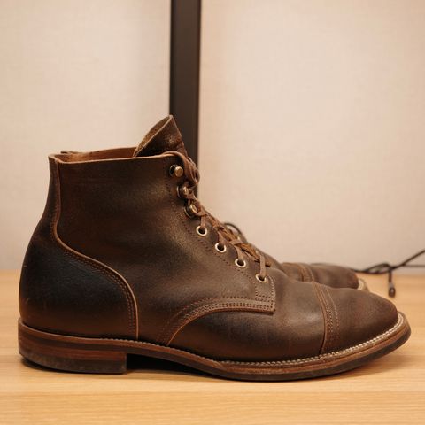 XBXS Derby Boots in Horween Dark Brown Waxed Flesh