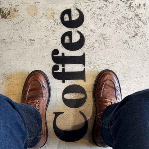 Grant Stone Brass Boot in Horween Honey Glazed Shell Cordovan