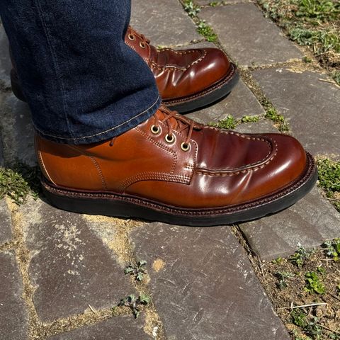 Grant Stone Brass Boot in Horween Honey Glazed Shell Cordovan