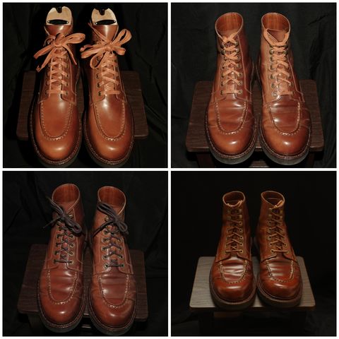 Grant Stone Brass Boot in Horween Honey Glazed Shell Cordovan
