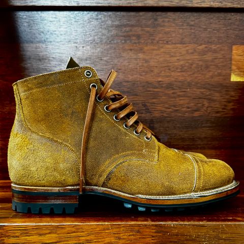 Viberg Service Boot PCT in Horween Golden Brown Predator Roughout