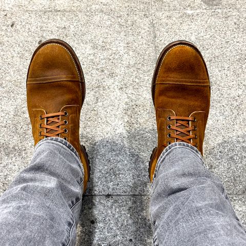 Viberg Service Boot PCT in Horween Golden Brown Predator Roughout