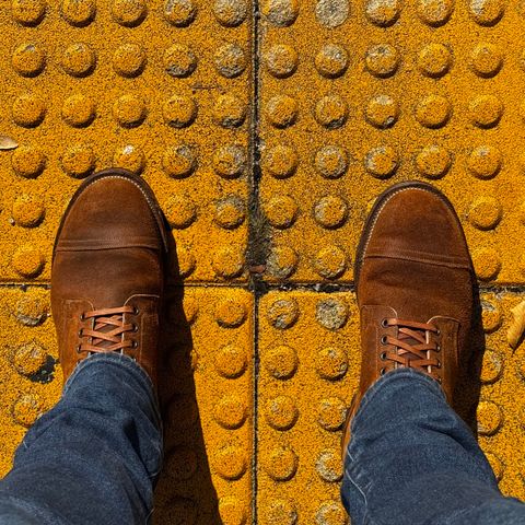 Viberg Service Boot PCT in Horween Golden Brown Predator Roughout