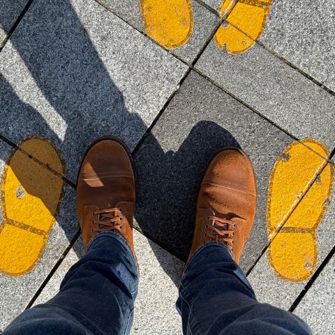Viberg Service Boot PCT in Horween Golden Brown Predator Roughout