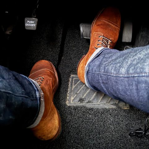 Viberg Service Boot PCT in Horween Golden Brown Predator Roughout