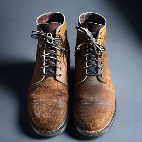 View photo of Viberg Service Boot PCT in Horween Golden Brown Predator Roughout