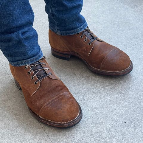 View photo of Viberg Service Boot PCT in Horween Golden Brown Predator Roughout