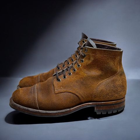 View photo of Viberg Service Boot PCT in Horween Golden Brown Predator Roughout