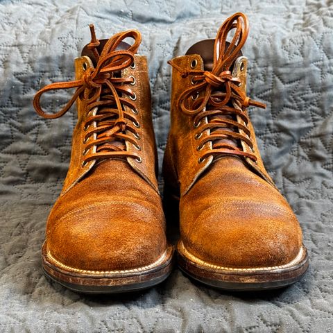 View photo of Viberg Service Boot PCT in Horween Golden Brown Predator Roughout