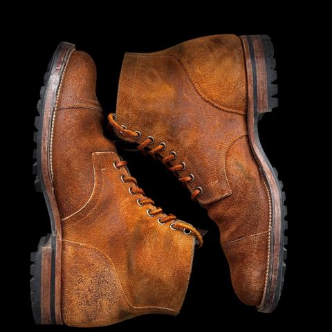 Viberg Service Boot PCT in Horween Golden Brown Predator Roughout