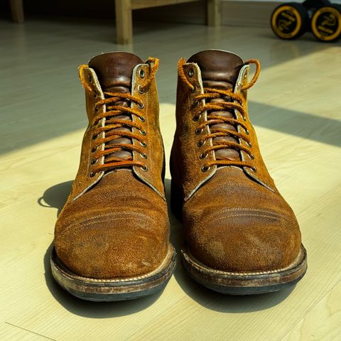 Viberg Service Boot PCT in Horween Golden Brown Predator Roughout