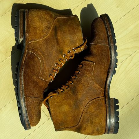 Viberg Service Boot PCT in Horween Golden Brown Predator Roughout