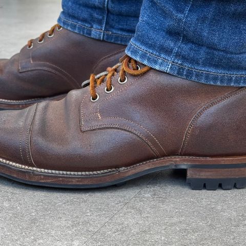 Viberg Service Boot PCT in Horween Golden Brown Predator Roughout