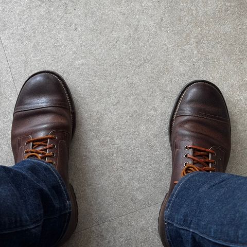 Viberg Service Boot PCT in Horween Golden Brown Predator Roughout