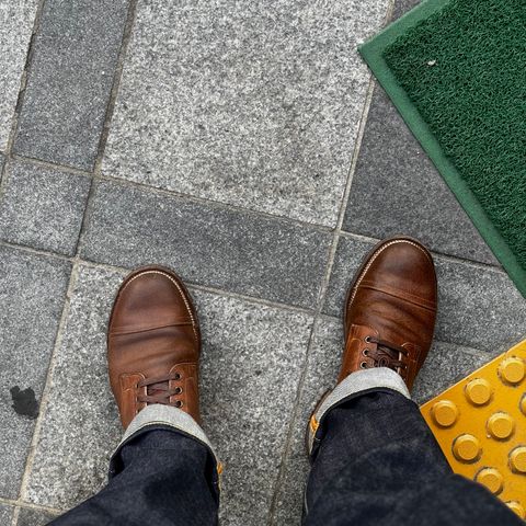 Viberg Service Boot PCT in Horween Golden Brown Predator Roughout