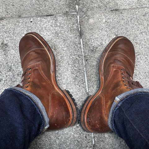 Viberg Service Boot PCT in Horween Golden Brown Predator Roughout