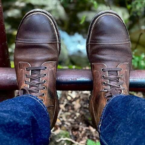 Viberg Service Boot PCT in Horween Golden Brown Predator Roughout