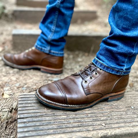 Viberg Service Boot PCT in Horween Natural Chromexcel