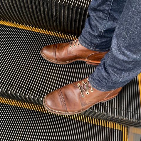 Viberg Service Boot PCT in Horween Natural Chromexcel