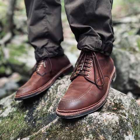 View photo of Alden Indy Boot in Horween Tobacco Smooth Chamois