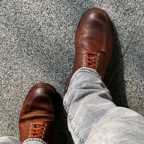 View photo of Alden Indy Boot in Horween Tobacco Smooth Chamois