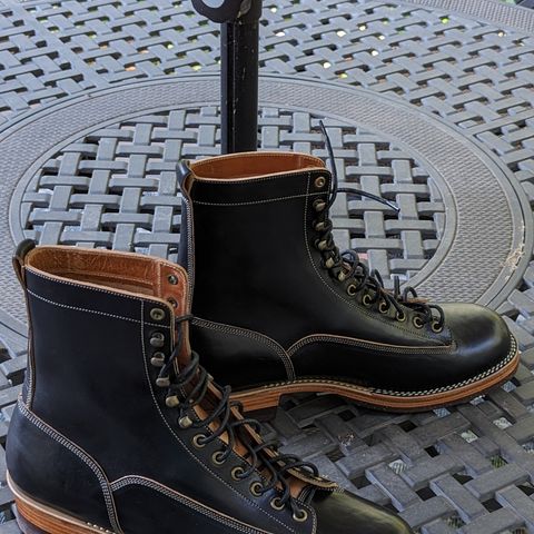 Onderhoud LCV01 Lineman Boot in Maryam Natural Horsebutt Overdyed Black