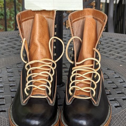 Onderhoud LCV01 Lineman Boot in Maryam Natural Horsebutt Overdyed Black
