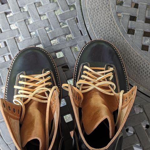 Onderhoud LCV01 Lineman Boot in Maryam Natural Horsebutt Overdyed Black