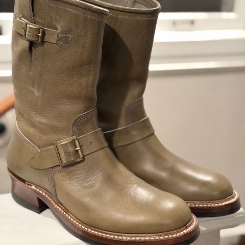John Lofgren Wabash Engineer Boots in Badalassi Carlo Grigio Minerva Liscio