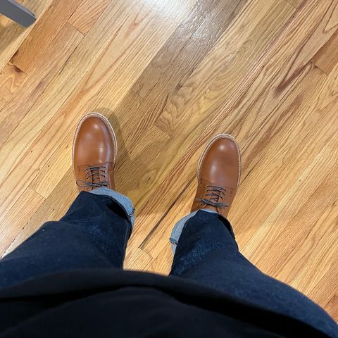 Grant Stone Plain Toe Blucher in Badalassi Carlo Saddle Tan Minerva