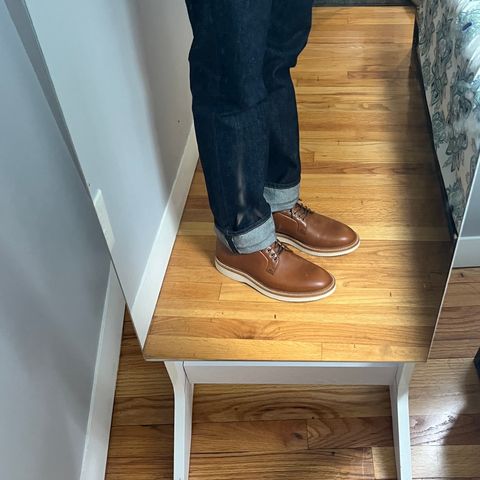 Grant Stone Plain Toe Blucher in Badalassi Carlo Saddle Tan Minerva